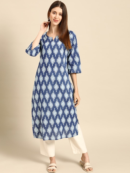 Anouk Women Ethnic Motifs Printed Cotton Kurta