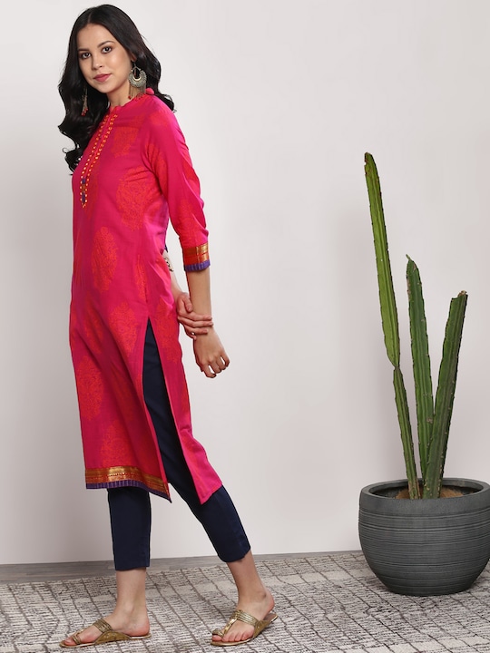 Sangria Women Printed Straight Kurta