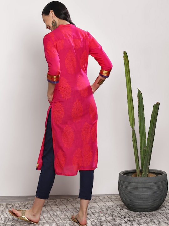 Sangria Women Printed Straight Kurta