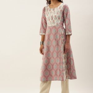 Sangria Women Ethnic Motifs Printed Panelled Kurta