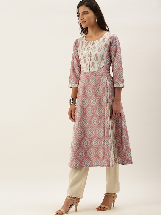 Sangria Women Ethnic Motifs Printed Panelled Kurta