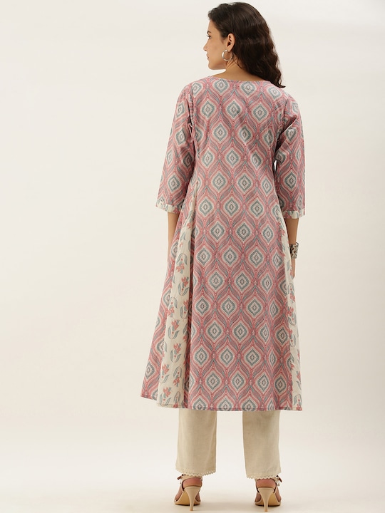 Sangria Women Ethnic Motifs Printed Panelled Kurta