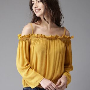 Moda Rapido Pleated Bardot Top