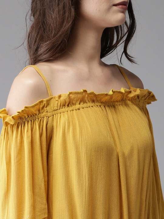 Moda Rapido Pleated Bardot Top