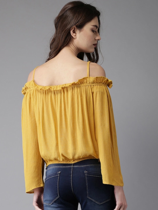 Moda Rapido Pleated Bardot Top