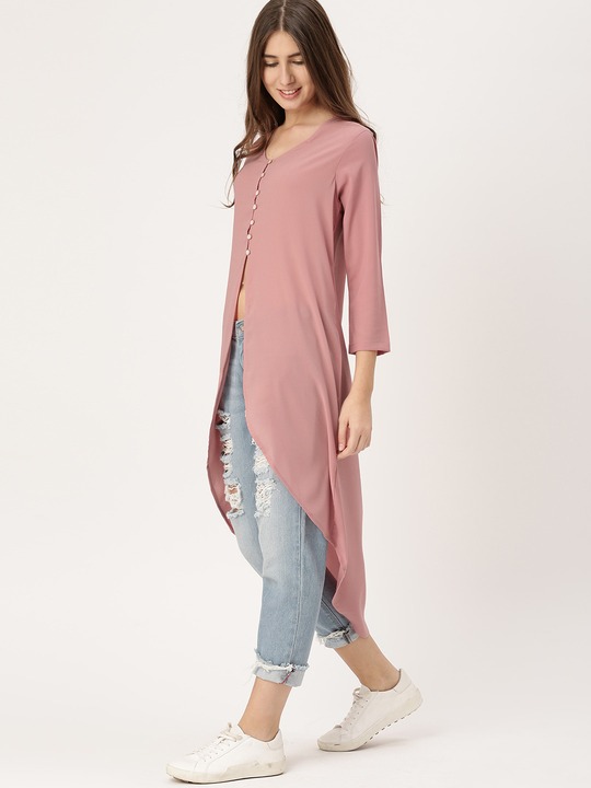 DressBerry Women Solid Longline Top