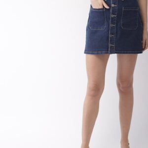 Mast & Harbour Women Straight Denim Skirt