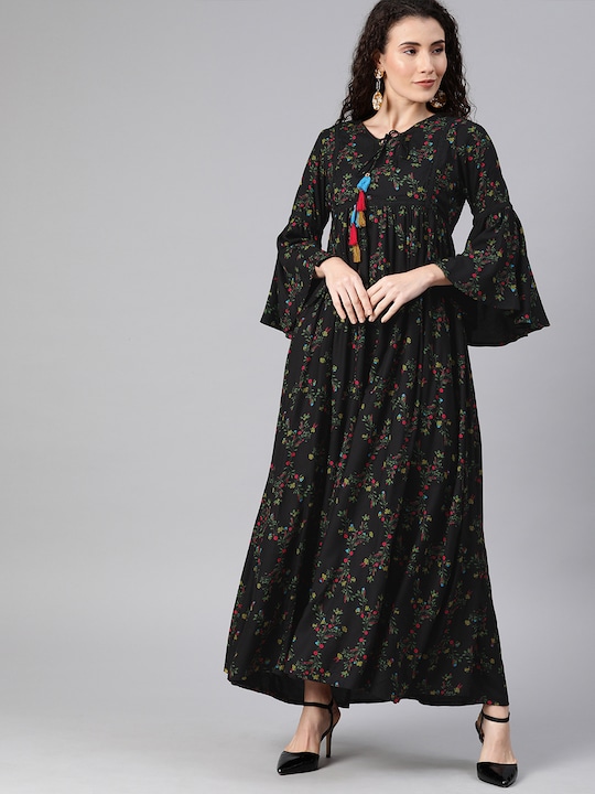 HERE&NOW Women Floral Printed Maxi Dress