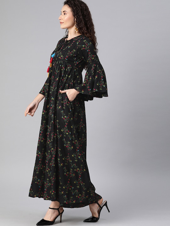 HERE&NOW Women Floral Printed Maxi Dress