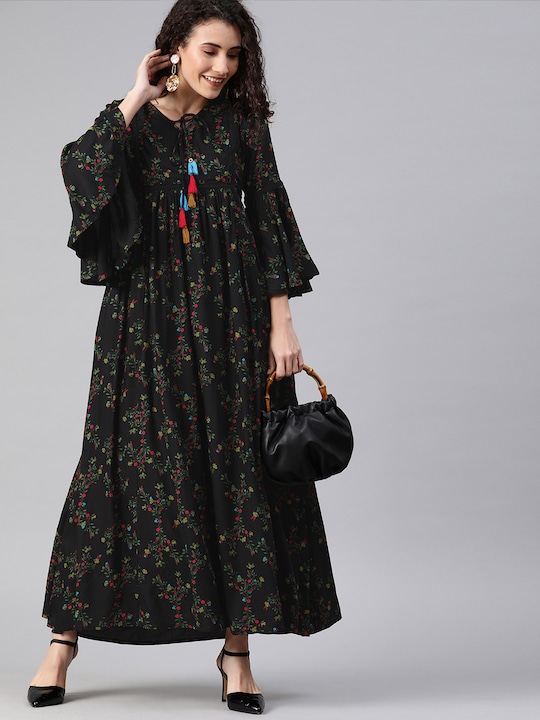 HERE&NOW Women Floral Printed Maxi Dress