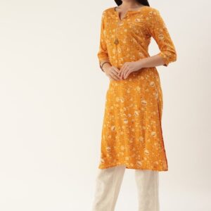 all about you Women Ethnic Motifs Printed Straight Kurta