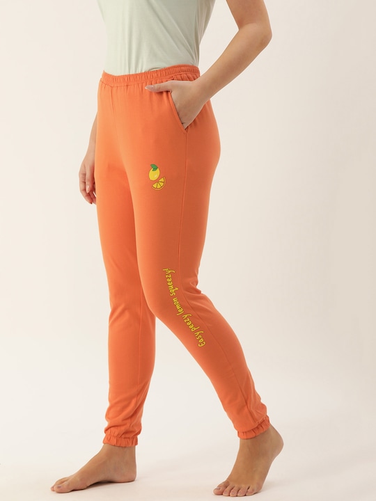 DressBerry Women Orange Solid Lower Pant