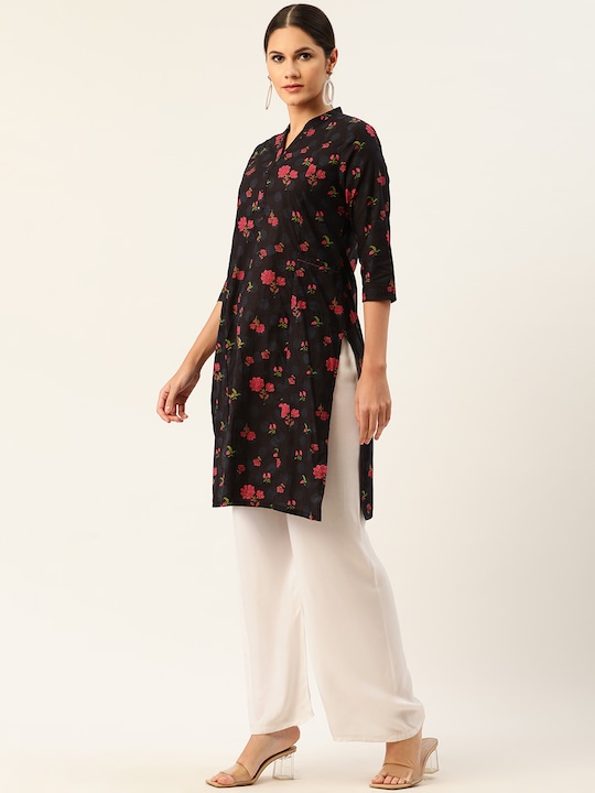 Anouk Women Floral Printed Straight Kurta