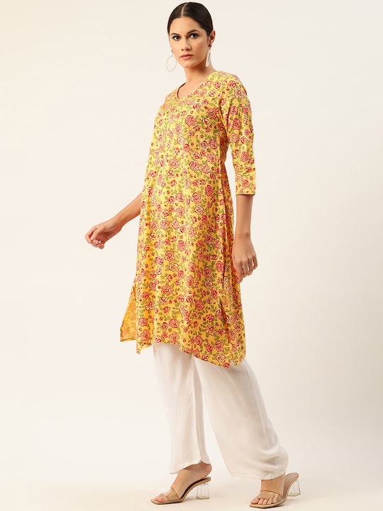 Anouk Women Floral Printed A-Line Kurta