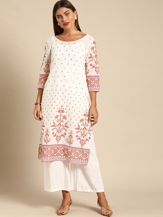 Anouk Women Ethnic Motifs Printed Pure Cotton Kurta