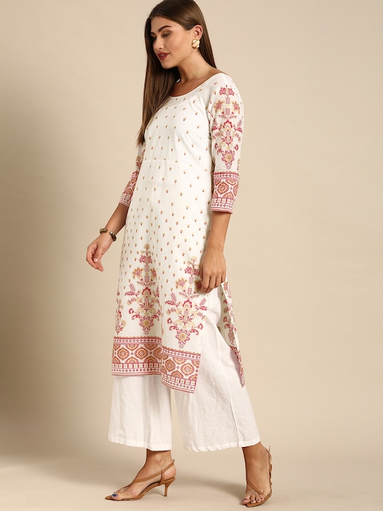 Anouk Women Ethnic Motifs Printed Pure Cotton Kurta