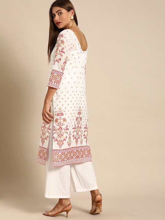 Anouk Women Ethnic Motifs Printed Pure Cotton Kurta