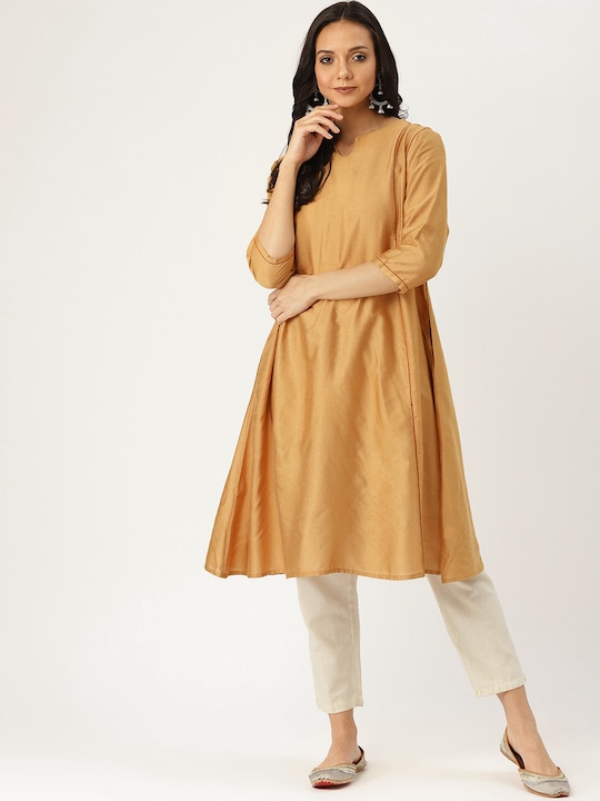 Sangria Women Solid A-Line Kurta