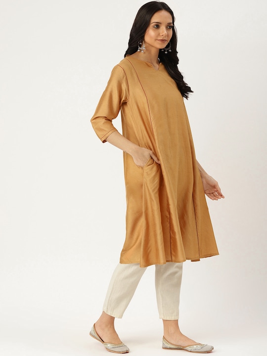 Sangria Women Solid A-Line Kurta