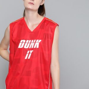 HRX Women Typographic Rapid-Dry Basketball Tshirt