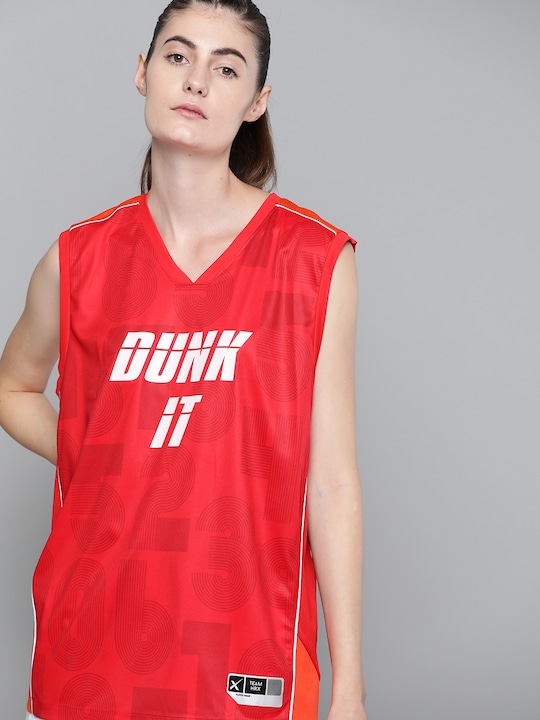 HRX Women Typographic Rapid-Dry Basketball Tshirt