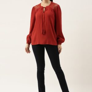 all about you Tie-Up Neck A-Line Top