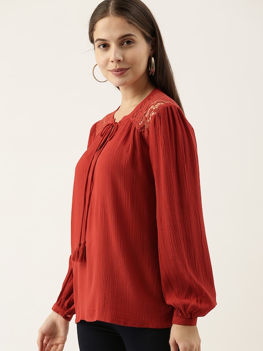 all about you Tie-Up Neck A-Line Top