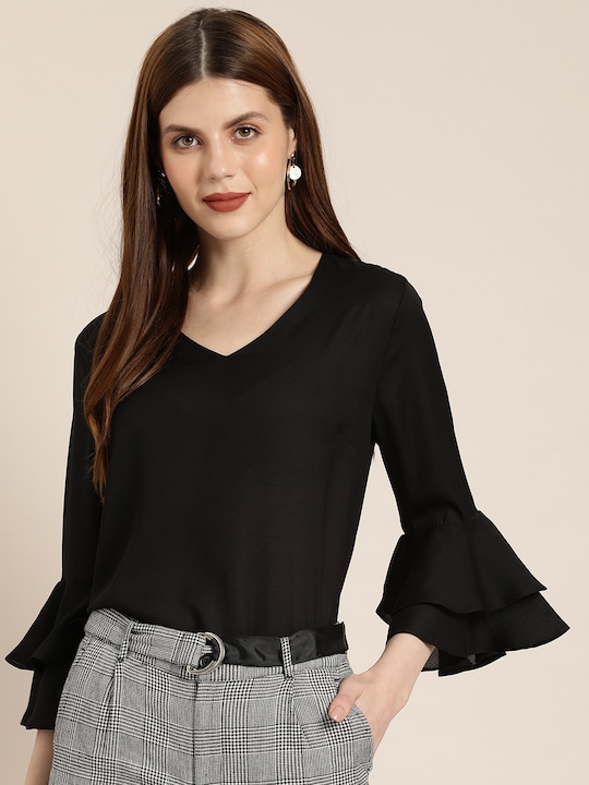 her by invictus Women Black Solid Top