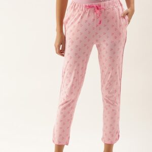 DressBerry Women Pink Printed Lounge Pants