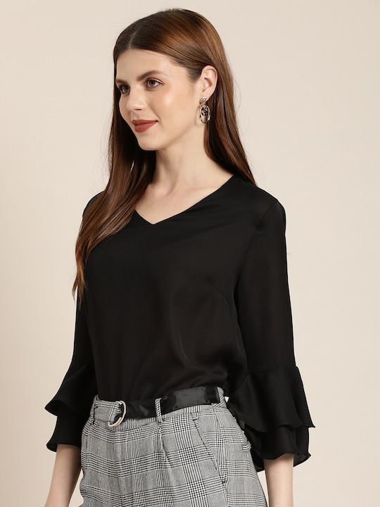 her by invictus Women Black Solid Top