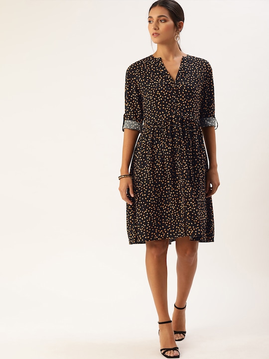 all about you Printed A-Line Dress