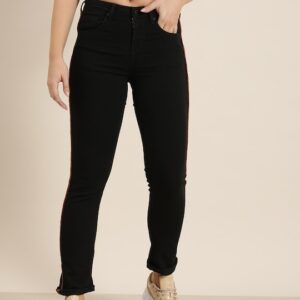 Moda Rapido Women Stretchable Jeans With Side Stripe