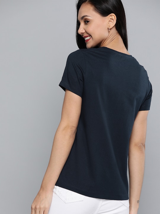 Mast & Harbour Women Round Neck T-shirt