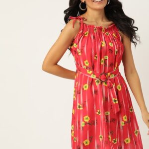 DressBerry Women Floral Printed A-Line Dress