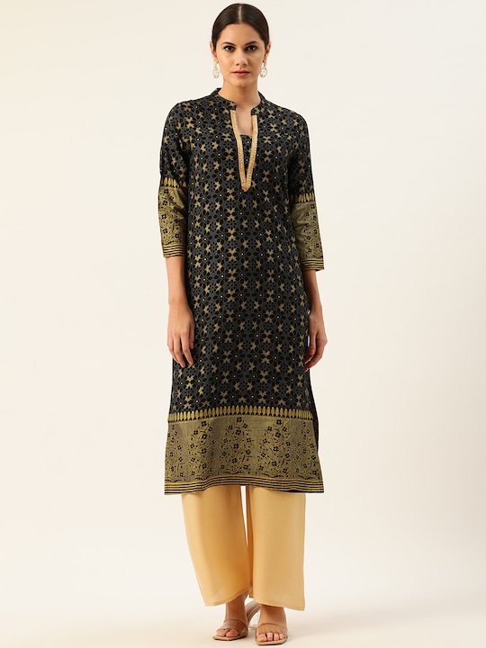 Anouk Women Ethnic Motifs Printed Straight Kurta