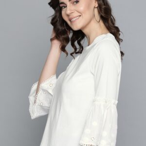 Mast & Harbour Women Solid Pure Cotton Top