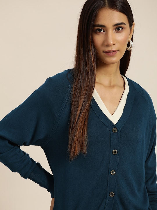 her by invictus Women Solid Cardigan