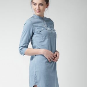 Mast & Harbour Blue Denim Shirt Dress