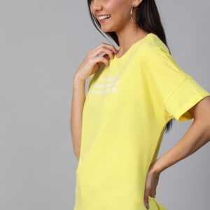 Mast Harbour Women Relaxed Fit Round Neck Pure Cotton T-shirt