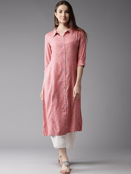 HERE&NOW Women Printed Straight Kurta