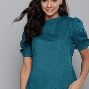 Mast & Harbour Self Design Pure Cotton Top