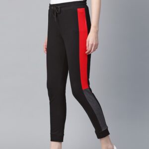 Harvard Women Solid Cropped Joggers With Side Panelling