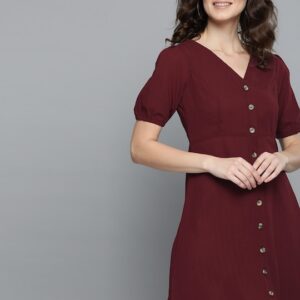 Mast & Harbour Women Solid A-Line Dress