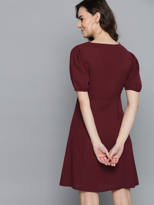 Mast & Harbour Women Solid A-Line Dress