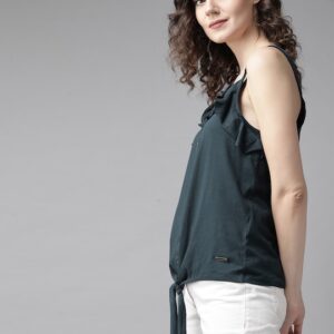 Roadster Women Solid Pure Cotton Top