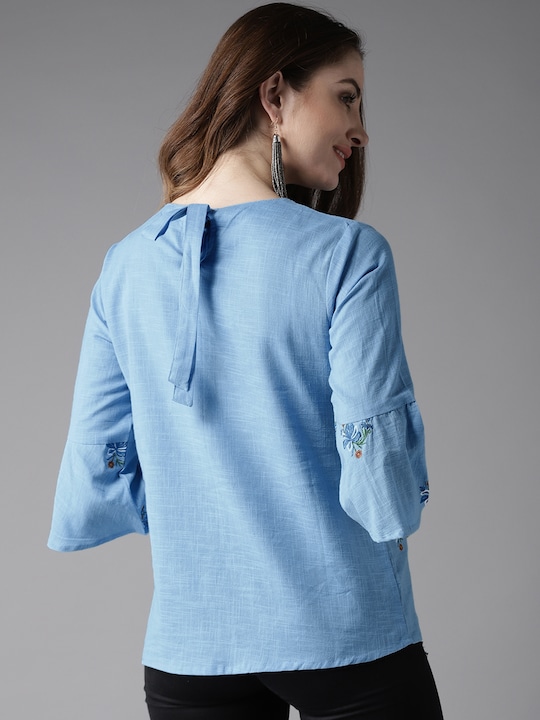 HERE&NOW Embroidered Pure Cotton Top