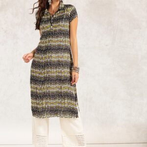 Anouk Women Printed Straight Kurta