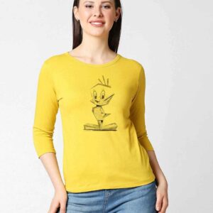 Bewakoof Tweety Origami 3/4 Sleeves T-Shirt (LTL)