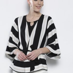 DOROTHY PERKINS Striped Open Front Shrug