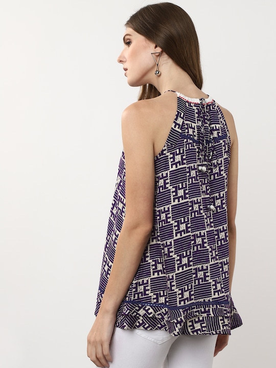 Sangria Women Printed A-Line Top